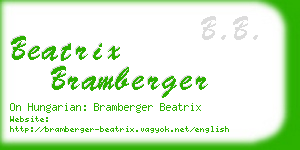 beatrix bramberger business card